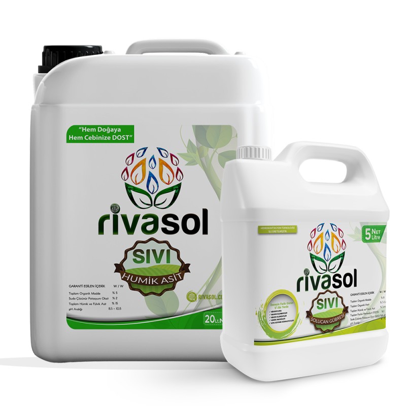 20 litre Hümik Asit ve 5 litre Sıvı Solucan Gübresi Kombin | Rivasol 20 litre Hümik Asit ve 5 litre Sıvı Solucan Gübresi Kombin