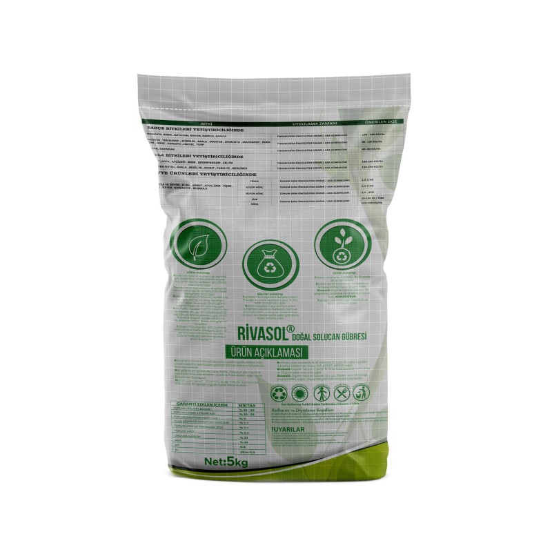 5 Kg Organik Katı Solucan Gübresi | Rivasol 5 Kg Organik Katı Solucan Gübresi